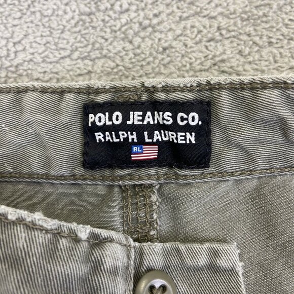Polo Jeans Co Cargo Pants Women’s Size 4 (Fits 29x30) Green Y2K Streetwear - Picture 5 of 16